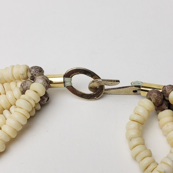 Vintage Multi Strand Earthtone Beaded Necklace - Picture 6 of 9